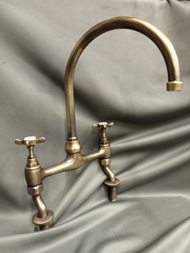 Bare aged brass kitchen - brass,