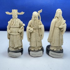 Set Of 3 Chinese Gods Resin