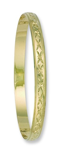 9ct gold shaped - 6mm, d/c
