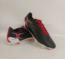 Gilbert Rugby Cage Pace 6 Stud Rugby Boots Black/Red UK 8  - Ex Display