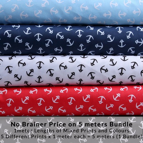 Anchor nautical print - print, fabric