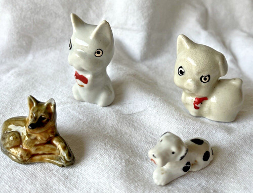 Vintage ceramic mini dog - mini, lot