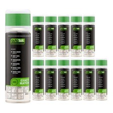 12x Autotek Rover Tara Green Fast Drying High Coverage Aerosol Spray Paint 300mL