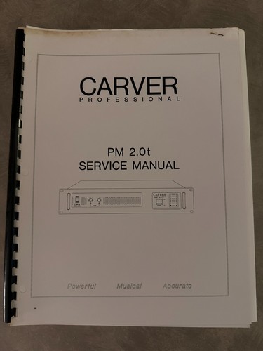 Carver power supply - carver, 2.0t
