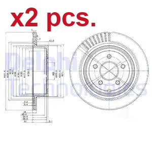 Pcs rear brake - x2,