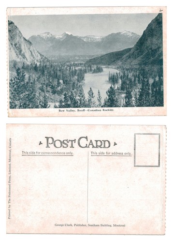 Postcard bow valley banff - bow, valley,