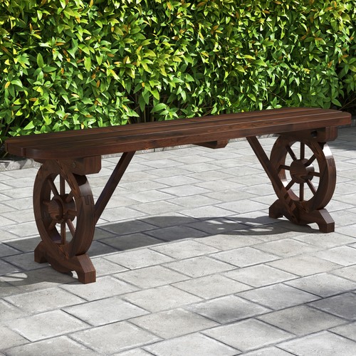 Rustic wooden wagon wheel - rustic,