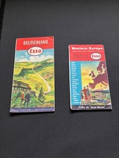 Two vintage esso road - vintage, maps
