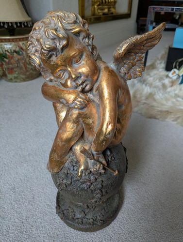 Cherub angel resin figurine - cherub,