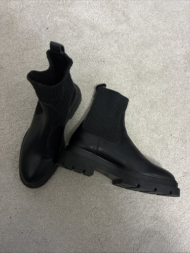 Zara black chelsea boots - chelsea, size
