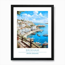 Brixham Art Print Framed Wall