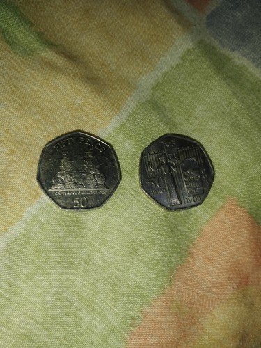 Wspu gibraltar 50p coins - gibraltar,