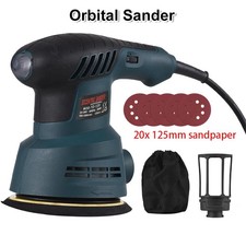 300W ELECTRIC RANDOM ORBITAL SANDER 6 SPEEDS ROTARY PALM CIRCULAR DISC 20x 125mm