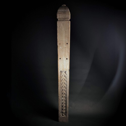 Antique hand carved wood newel - antique,