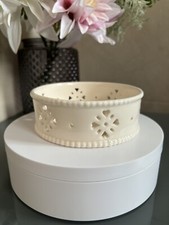 Hartley Greens & Co Leeds Pottery Pierced Creamware Wine Bottle Coaster