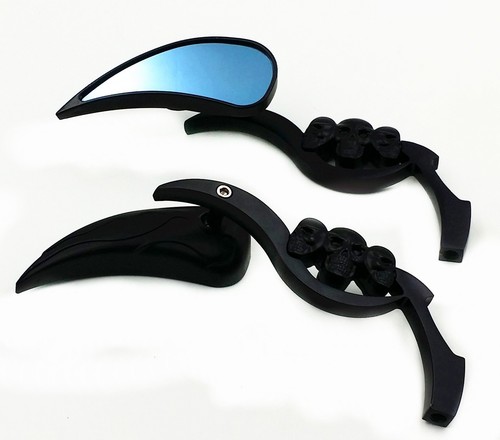Black teardrop rearview - black,
