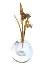 Vintage Silver Gilt & Glass Snowdrops By Christopher Nigel Lawrence Hallmarked L