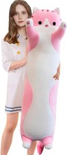 Long Cat Plush Pillow Soft Cat