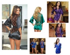 New Sexy Kimono Dressing Gown Bath Robe Babydoll Lingerie Nightdress Nightwear