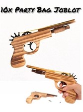  Lot of 10 Wooden Rubber Band