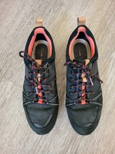 Clarks Trigenic Goretex Black Nubuck Leather Walking Trainer Shoes 7 41