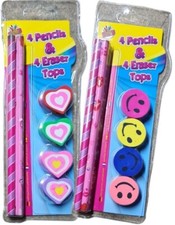 8 x PENCIL & ERASER TOPPER