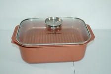 Copper Chef Wonder Cooker XL Grill & Roaster Pan Set W/ Basket & Glass Lid