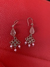 Handmade Peruvian Alpaca Silver Drop Earrings Fashion Costume