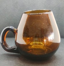 Vintage Hand-blown Amber Glass