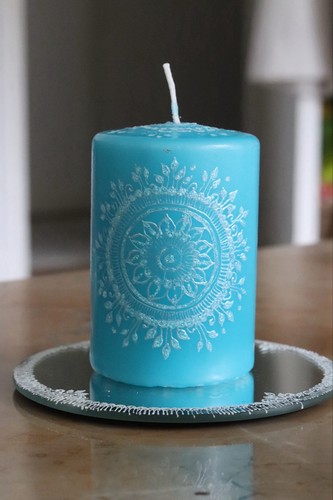 Handmade blue henna - handmade, mandala