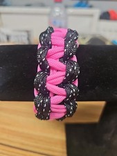 Pink and black cuff - cuff, paracord