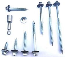 TIMBER TEK ROOFING SCREWS BOLTS  FIX CORRUGATED SHEET TO TIMBER + FREE HEX BIT