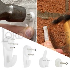 4 Sizes - Hard Wall Hooks