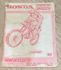 Honda CR250 1981 Elsinor Owners Workshop Manual Vintage Motocross Twinshock
