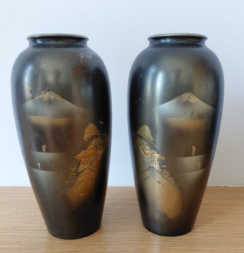 Pair vintage mixed metal - pair,