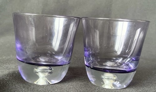 Krosno purple glass tumblers - glass,