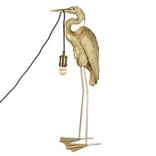 80cm Tall Gold Heron table lamp Figurine Lamp Bird Fowl Animal Figure Sculpture