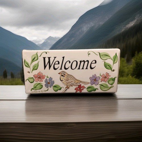 New welcome handpainted bird - welcome,
