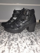 Topshop Black Heeled Strappy