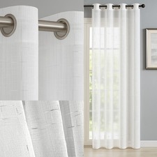 Celeste Voile Panel Curtain - Eyelet Curtains - Elegant Metallic Silver Design