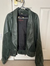 Sardar Green Genuine Leather Bomber Jacket Women's