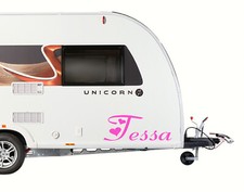 Personalised Name Caravan Motorhome Camper van name decal Sticker FT10