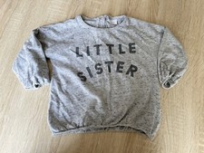 NEXT Grey Little Sister Long-Sleeved T-Shirt. Aged 12-18 Months.
