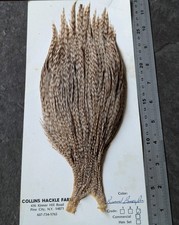 Collins Hackles Farm Mayfly Grizzle Cock Cape - Irish Wet Fly Tying Materials