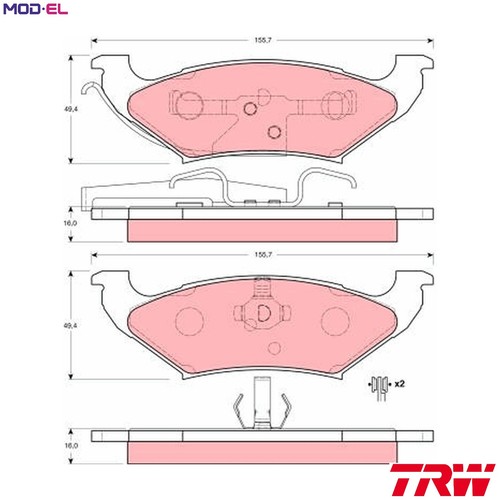 Brake pad set - brake,