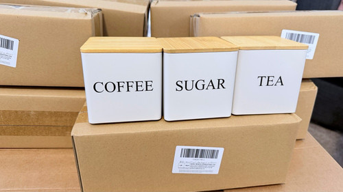 Coffee tea sugar canister - tea, set