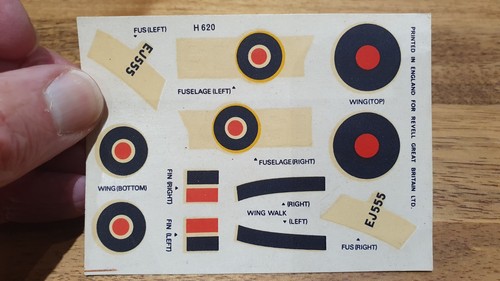 Decal sheet revell h620 72 - sheet,