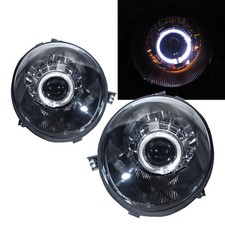 LUPO MK5 98-05 Headlight 3D Guide LED Halo Projector Black for VW Volkswagen RHD