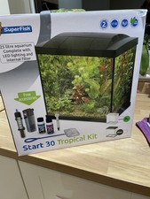 Start 30Super Fish Tank In White,Complete With Led Lighting,filter&heater+extras