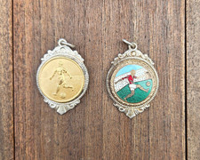2 VINTAGE FOOTBALL MEDALS